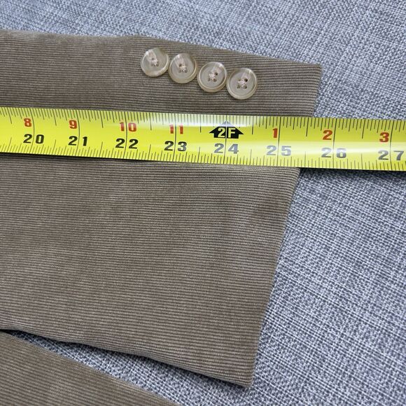 Lauren Ralph Lauren Blazer‎ Mens 46R Tan Khaki Micro Corduroy Sport Coat Paisley - Picture 9 of 13